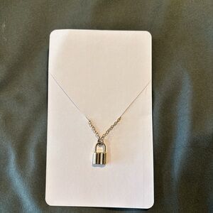 SHEIN Gold Padlock Charm Necklace